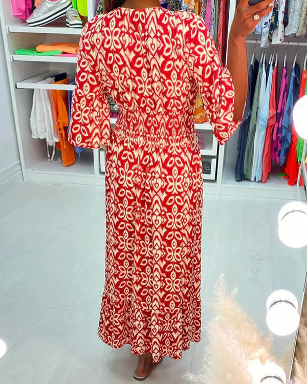 Elena™ | Elegante vestido largo con estampado