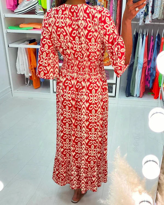 Elena™ | Elegante vestido largo con estampado