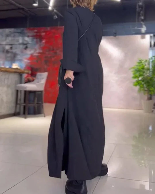 Elena - Vestido largo y amplio con aberturas laterales