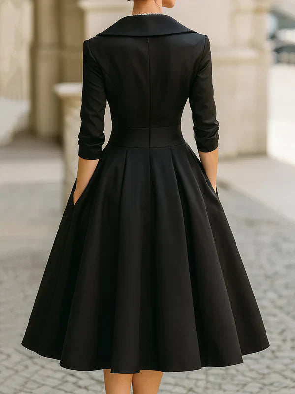 Lina - Vestido midi elegante con estilo vintage