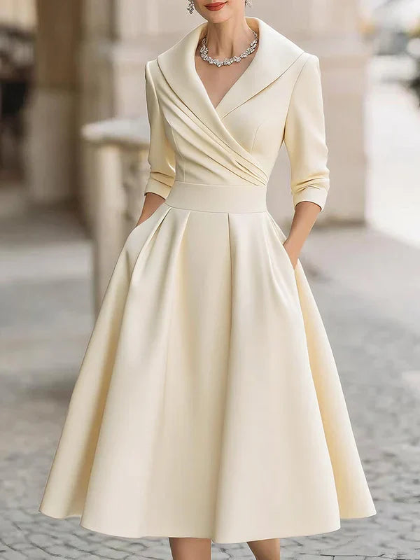 Lina - Vestido midi elegante con estilo vintage