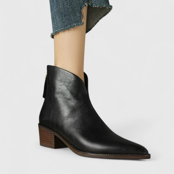 Nicole | Botines Elegantes con Tacón Ancho