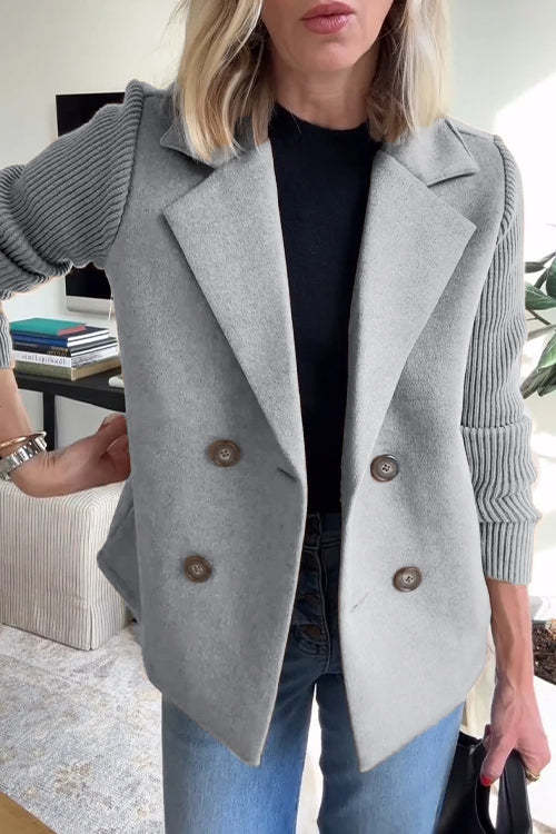 Elena™ | Abrigo radiante de primavera con mangas de punto