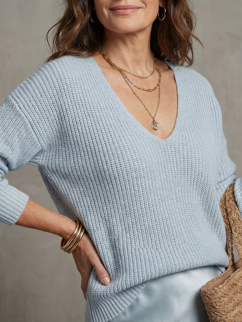 Luciana | Conjunto de capas de punto con falda de satén de otoño al bies