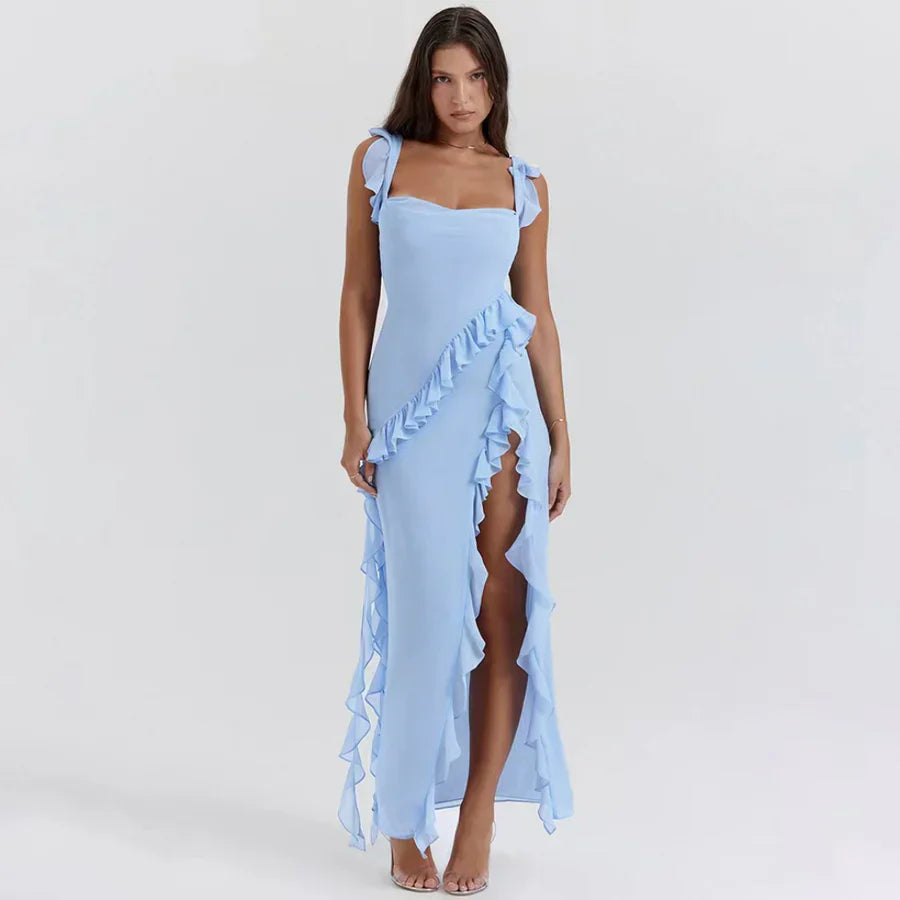 Alma - Vestido con Volantes Asimétricos