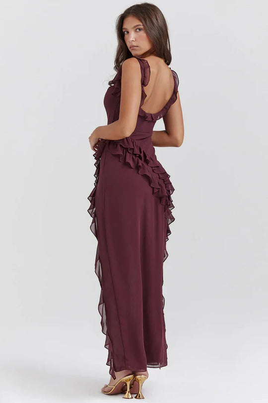 Alma - Vestido con Volantes Asimétricos