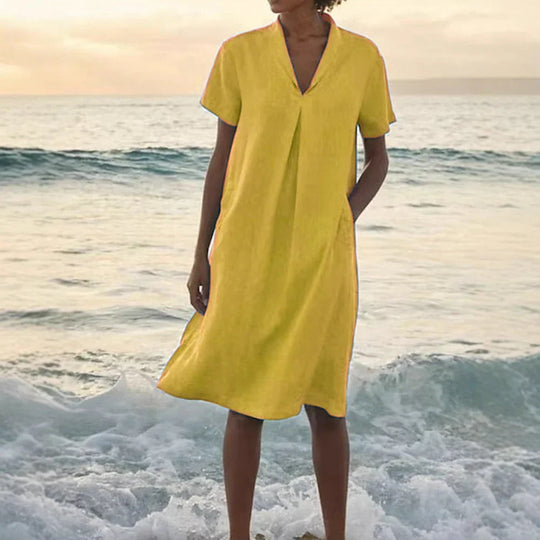 Irene™ | Vestido veraniego con bolsillos y escote en V fluido