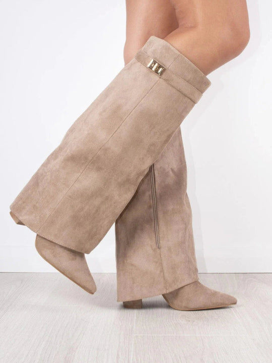 Angela | Botas altas de mujer sobre la rodilla con cremallera