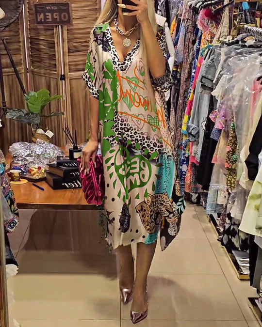 Sabrina - Vestido estampado bohemio y elegante