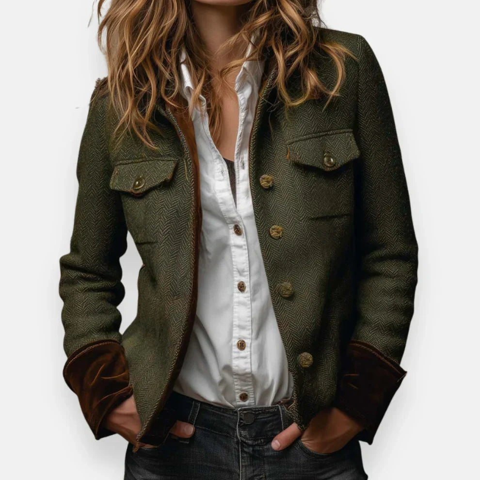 Daniela - Chaqueta elegante con detalles en terciopelo