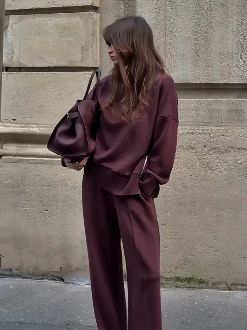 Selene - Conjunto a juego de sudadera de corte holgado