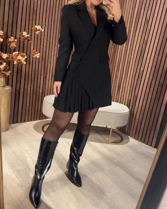 Flavia - Vestido blazer con solapa y diseño sastre