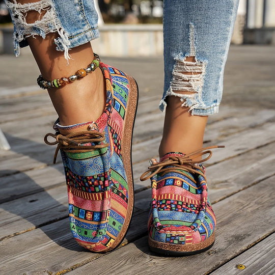 Maia – Zapatos con estampado étnico