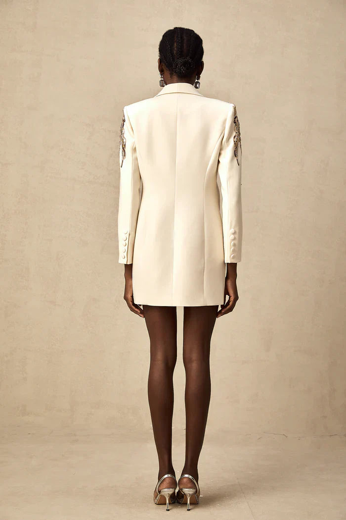Elena – Vestido blazer con lentejuelas adornadas
