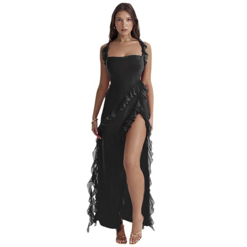 Alma - Vestido con Volantes Asimétricos