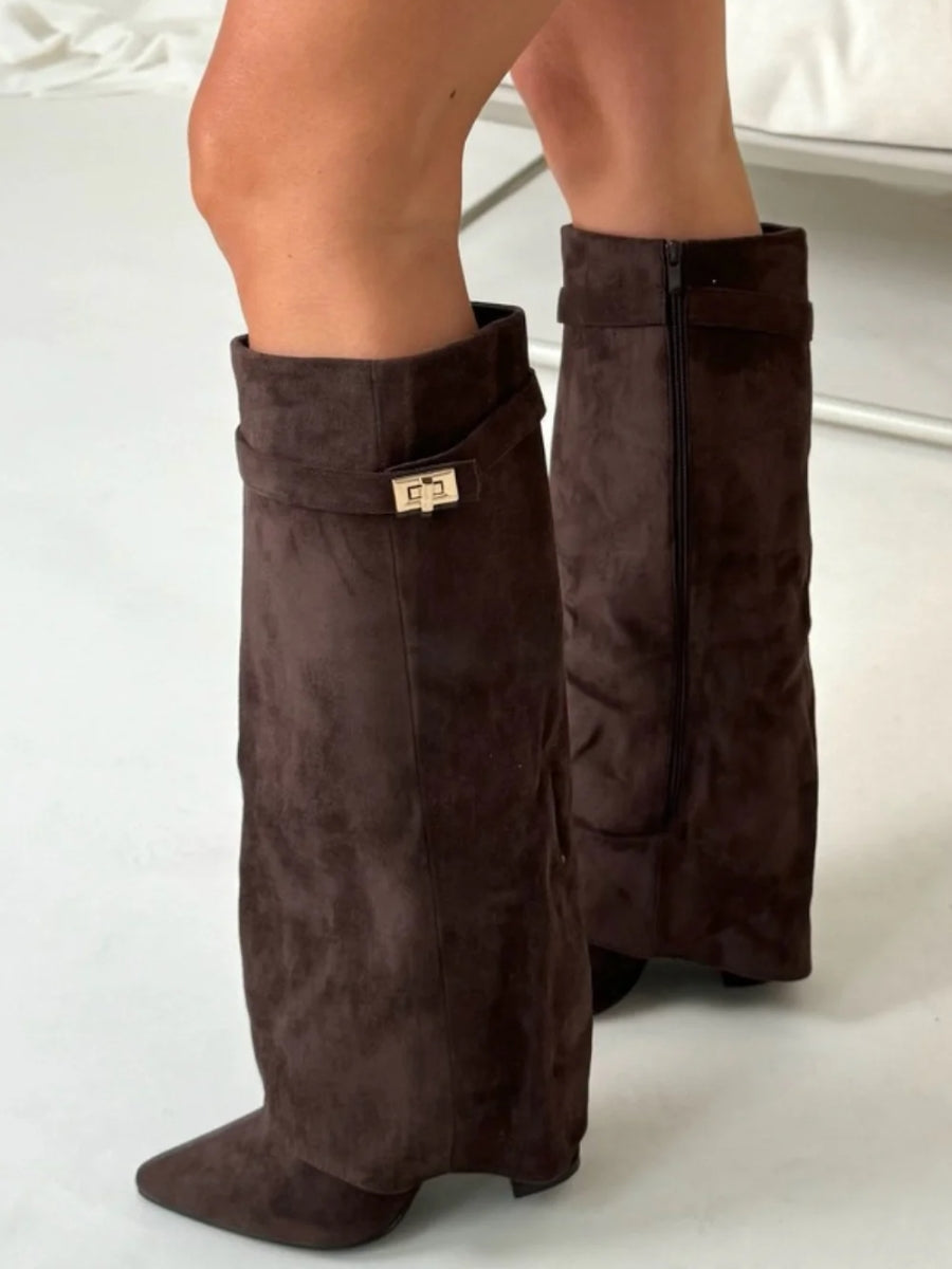 Angela | Botas altas de mujer sobre la rodilla con cremallera
