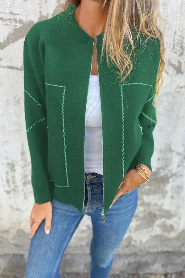 JULIA - Chaqueta ligera con costuras en contraste