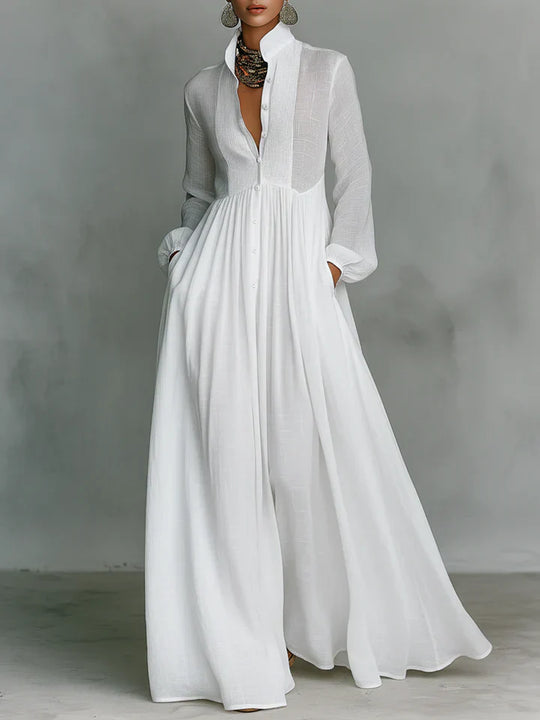 Elisa – Vestido maxi minimalista