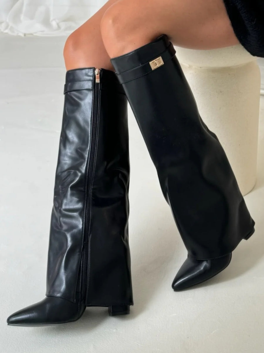 Angela | Botas altas de mujer sobre la rodilla con cremallera