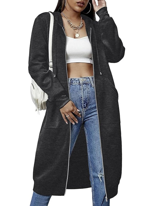 Olivia - Sudadera larga con capucha