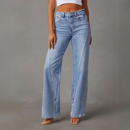 Carmen | Jeans de mezclilla de talle alto para mujer con piernas anchas