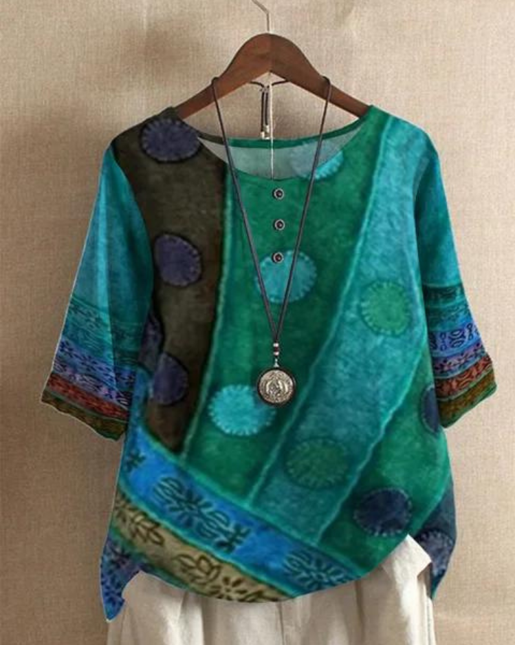 Amara™ | Top bohemio-chic colorido