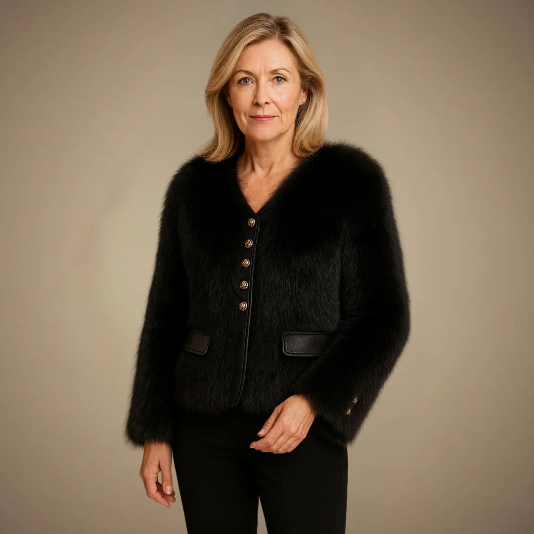 Aurelia - Chaqueta corta efecto piel de zorro