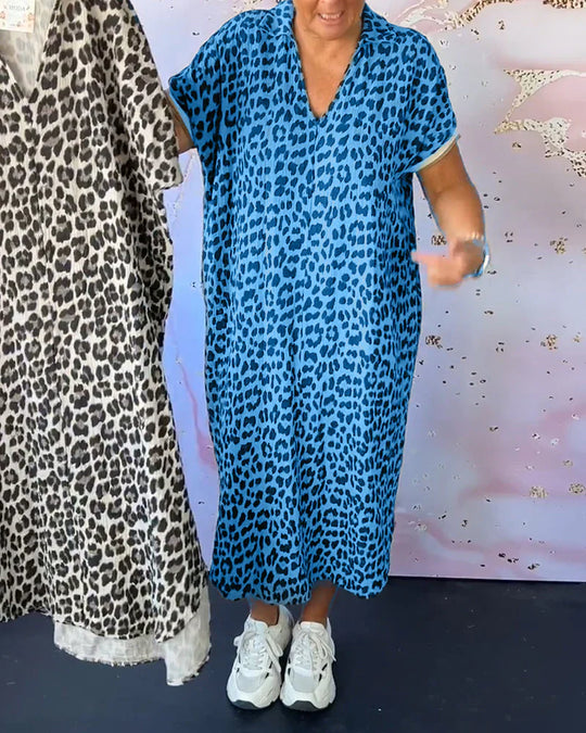 Katia – Vestido suelto con estampado animal print