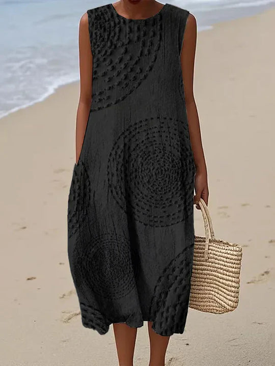 Marina™ | Vestido sin mangas con estampado artistico
