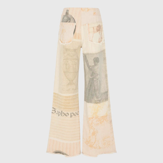Tanja | Jeans Vintage para Mujer de Cintura Alta con Estampado