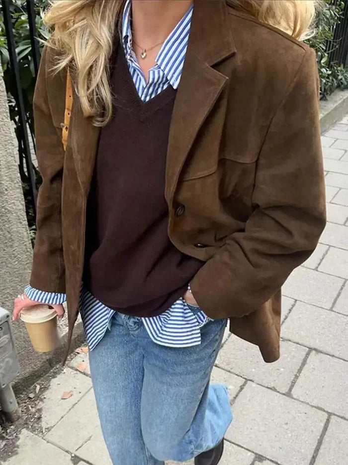 Mira – Gabardina oversize en lujoso acabado