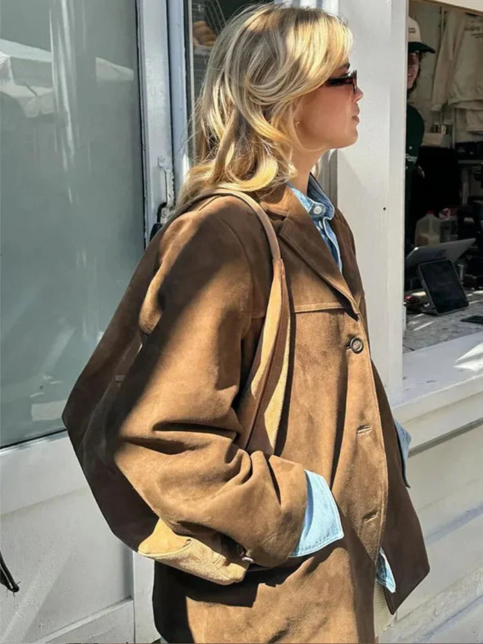 Mira – Gabardina oversize en lujoso acabado
