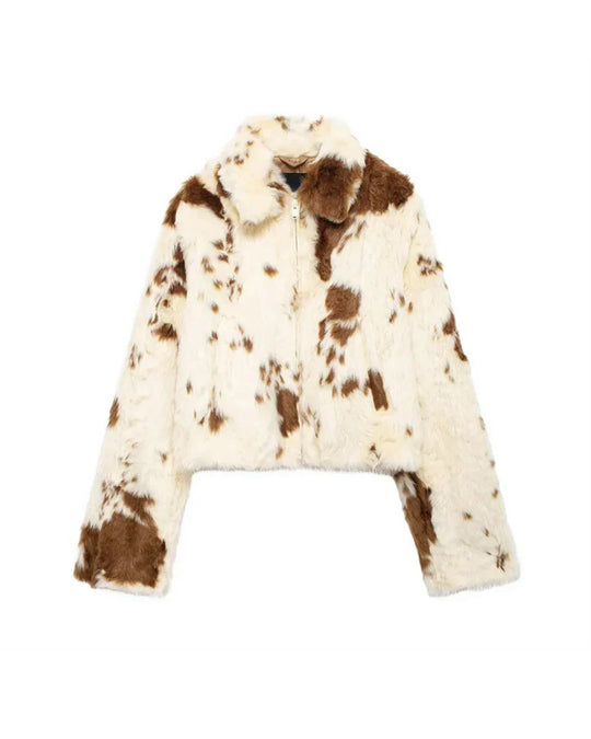 Gloria / Chaqueta de piel sintética estilo vaca