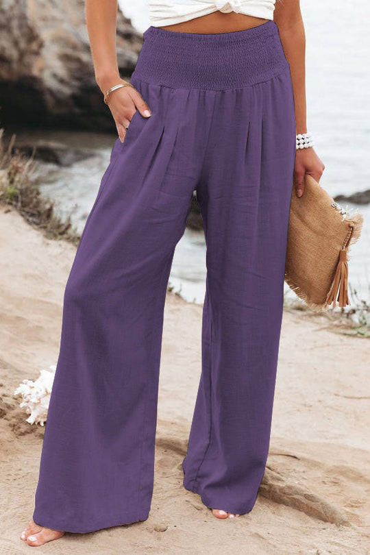 Johanna | Pantalones de Cintura Alta para Mujeres con Pierna Ancha
