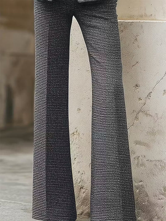 Lorena – Traje de dos piezas de tweed con estampado pata de gallo