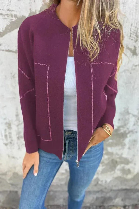 JULIA - Chaqueta ligera con costuras en contraste