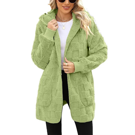 Talia – Chaqueta polar a cuadros