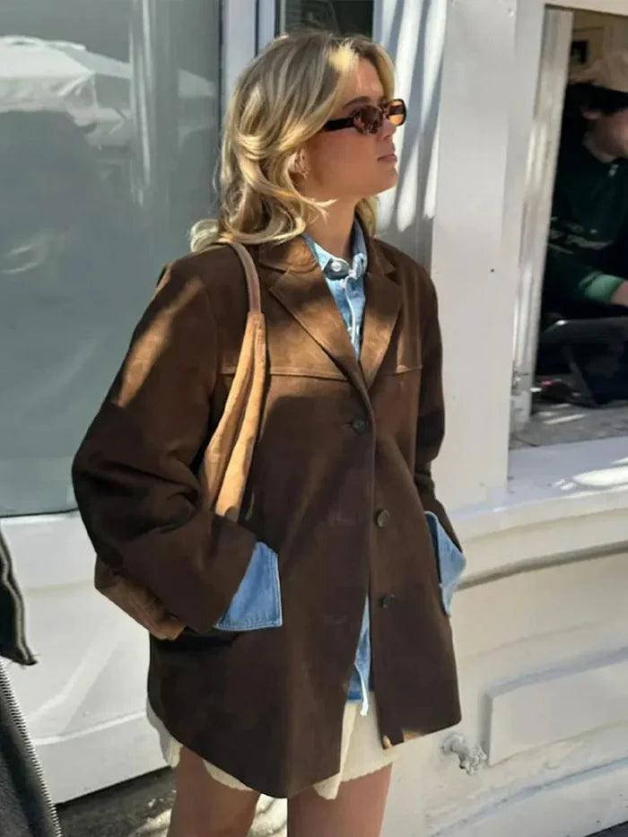 Mira – Gabardina oversize en lujoso acabado