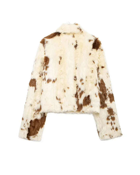 Gloria / Chaqueta de piel sintética estilo vaca