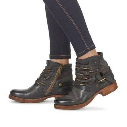 Hanna | Botines casuales para damas con hebilla lateral