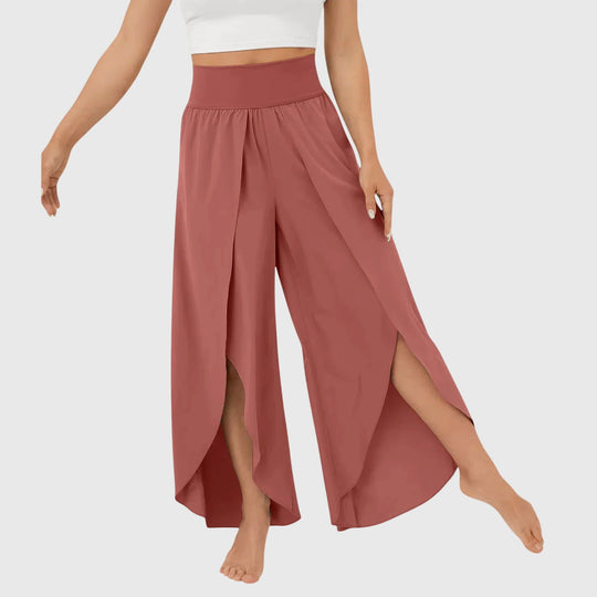Magdalena | Pantalones Boho de corte amplio para mujer con diseño de abertura