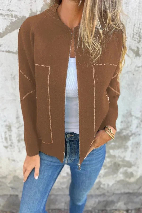 JULIA - Chaqueta ligera con costuras en contraste