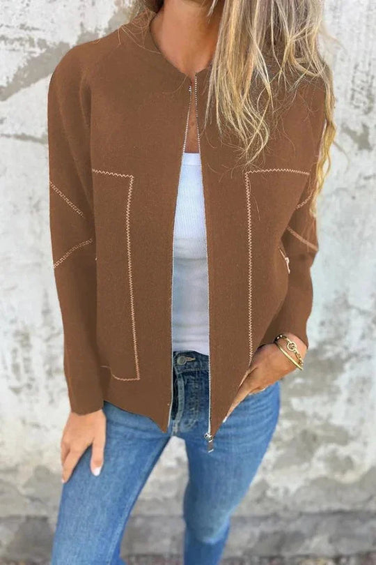 JULIA - Chaqueta ligera con costuras en contraste