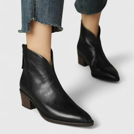Nicole | Botines Elegantes con Tacón Ancho