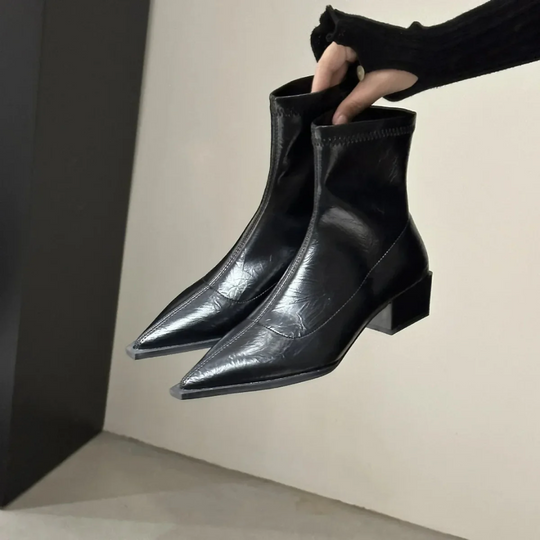 Daniela | Botines de mujer elegantes con punta y tacón bloque
