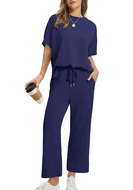 Paula™ | Conjunto cómodo de dos piezas con pantalón ancho y camiseta suelta
