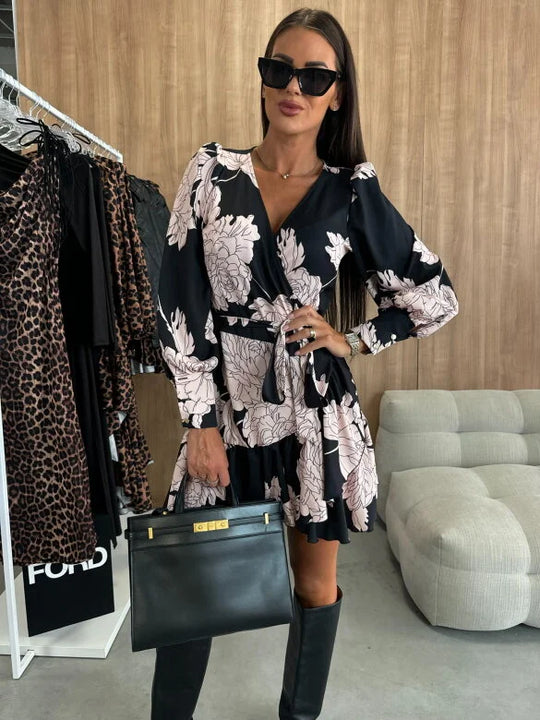 Felicia – Vestido cruzado estampado