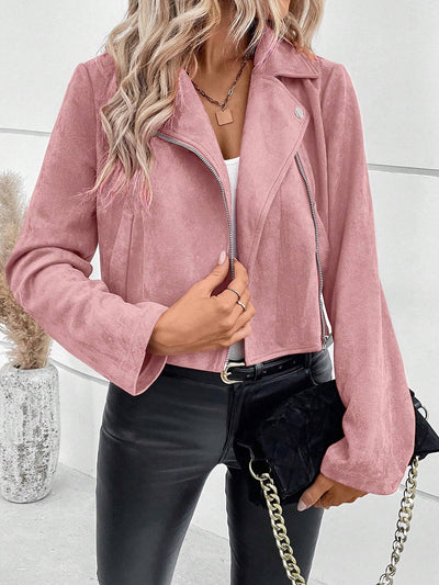 Olivia - Chaqueta de ante corta y elegante