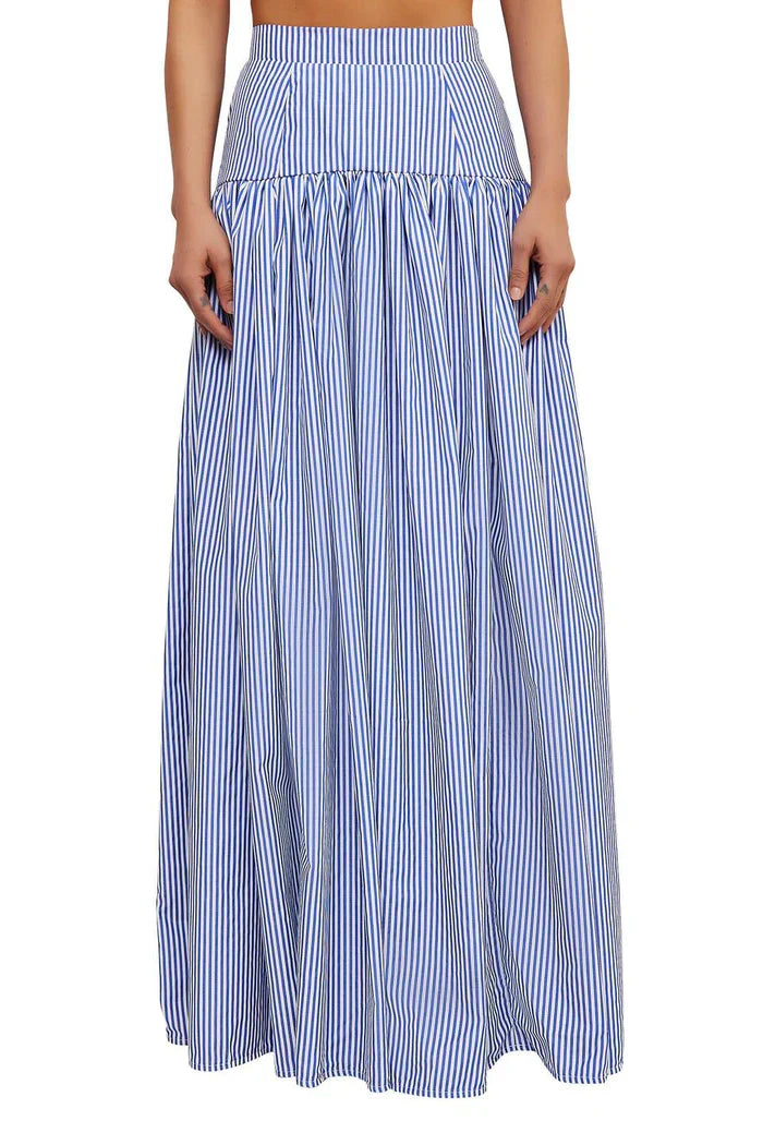 Roma - Conjunto de falda y blusa a rayas