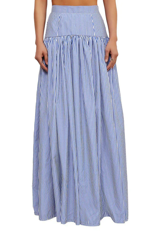 Roma - Conjunto de falda y blusa a rayas